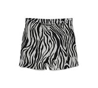 Shorts VERO MODA "VMJESMILO HW SHORTS WVN NOOS", Damen, Gr. XS, N-Gr, silber lining aop:sina zebra schwarz, Web, Obermaterial: 55% Viskose, 45% Leinen, bedruckt, regular fit kurz, Hosen Shorts, Viskos
