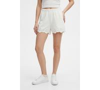 Shorts VERO MODA "VMLOUISE HW SHORTS", Damen, Gr. L (40), N-Gr, snow weiß, Web, Obermaterial: 100% Baumwolle, unifarben, regular fit kurz, Hosen Shorts, Baumwolle, regular fit (77854909-L) snow weiß