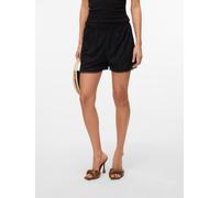 Shorts VERO MODA "VMMAYA HW SHORT SHORTS JRS VO", Damen, Gr. L (40), N-Gr, schwarz, Jersey, Obermaterial: 95% Polyester, 5% Elasthan, unifarben, regular fit kurz, Hosen Shorts, Materialmix, regular fi