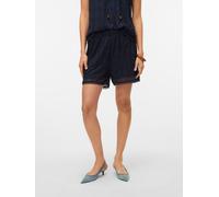 Shorts VERO MODA "VMMAYA HW SHORT SHORTS JRS VO", Damen, Gr. XS (34), N-Gr, blau (navy blazer), Jersey, Obermaterial: 95% Polyester, 5% Elasthan, unifarben, regular fit kurz, Hosen Shorts (49824452-XS
