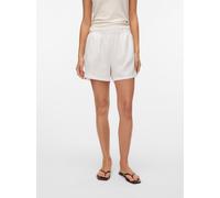 Shorts VERO MODA "VMMELANEY SHORTS WVN GA NOOS", Damen, Gr. S (36), N-Gr, weiß (snow weiß), Web, Obermaterial: 100% Polyester, unifarben, relaxed fit knielang, Hosen Shorts (39027356-S) snow weiß
