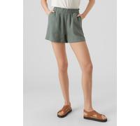 Shorts VERO MODA "VMNATALI HW SHORTS NOOS", Damen, Gr. L (40), N-Gr, laurel wreath, Web, Obermaterial: 100% Baumwolle, unifarben, relaxed fit kurz, Hosen Shorts (27958627-L) laurel wreath
