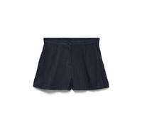 Shorts VERO MODA "VMROSIE MW SHORT SHORTS NOOS", Damen, Gr. M (38), N-Gr, sky captain, Web, Obermaterial: 85% Viskose, 15% Leinen, unifarben, kurz, Hosen Shorts, Viskosemischung, mit Leinen, regular w