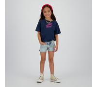 Shorts VINGINO "Damara icon", Mädchen, Gr. 146, N-Gr, light vintage, Denim/Jeans, Obermaterial: 72% Baumwolle, 27% Polyester, 1% Elasthan, unifarben, normal extrakurz, Hosen Shorts, Jeansshorts 5 Pock