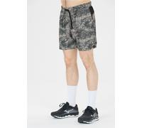 Shorts VIRTUS "Deaglan", Herren, Gr. XL, EURO-Größen, grün, grau, 95% Polyester, 5% Elasthan, bedruckt, kurz, Hosen Shorts, mit 4-Wege-Stretch (73204860-XL) grün, grau