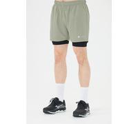 Shorts VIRTUS "Zayne", Herren, Gr. XL, US-Größen, grün, anthrazit, 95% Polyester, 5% Elasthan, unifarben, kurz, Hosen Shorts, mit 4-Wege-Stretch und Innenhose (11016760-XL) grün, anthrazit