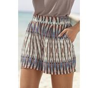 Shorts VIVANCE, Damen, Gr. 50, N-Gr, bunt (bunt bedruckt), Jersey, Obermaterial: 100% Viskose, bedruckt, casual, figurumspielend kurz, Hosen, mit Ethnoprint, kurze Hose mit Gummizug, sommerliche Stran