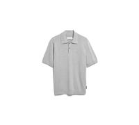 KURZÄRMLIGES STRICKPOLOSHIRT | 100% Bio-Baumwolle - grau (XL)