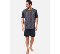 Shorty BABISTA "Kurzer Schlafanzug DALVIAN", Herren, Gr. M, blau (dunkelblau), Obermaterial: 100% Baumwolle CO., Homewear-Sets Shorty (27613343-M) dunkelblau