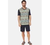 Shorty BABISTA "Kurzer Schlafanzug THENDOR", Herren, Gr. L, blau (dunkelblau), Obermaterial: 100% Baumwolle CO., Homewear-Sets Shorty (41697767-L) dunkelblau