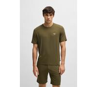 Shorty BOSS "Bamboo Short Set", Herren, Gr. XXL (56), dunkelgrün 302, Jersey, Obermaterial: 94% Viskose, 6% Elasthan, regular fit, Rundhals, Homewear-Sets Shorty (40579601-XXL)