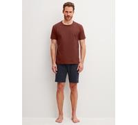 Shorty CALIDA "Relax Essentials", Herren, Gr. XL (56), braun (brick rot), Single Jersey, Obermaterial: 100% Baumwolle, Homewear-Sets Shorty (74063503-XL) brick rot