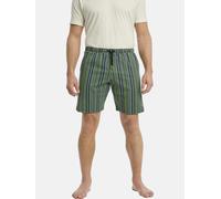 Shorty JAN VANDERSTORM "Kurze Schlafhose HALLMUND", Herren, Gr. XXL, blau (grün gestreift), Obermaterial: 100% Baumwolle CO., Homewear-Sets Shorty, mit seitlichen Eingrifftaschen (69702622-XXL) grün g