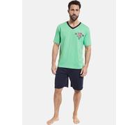 Shorty JAN VANDERSTORM "Kurzer Schlafanzug EDIN", Herren, Gr. 5XL, grün, Obermaterial: 100% Baumwolle CO., Homewear-Sets Shorty (14837924-5XL) grün
