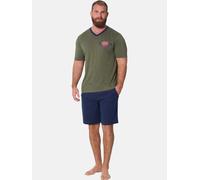 Shorty JAN VANDERSTORM "Kurzer Schlafanzug EDIN", Herren, Gr. XL, grün (oliv), Obermaterial: 100% Baumwolle CO., Homewear-Sets Shorty (23949565-XL) oliv
