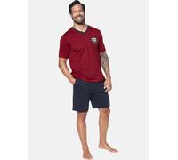 Shorty JAN VANDERSTORM "Kurzer Schlafanzug EDIN", Herren, Gr. XXL, rot, Obermaterial: 100% Baumwolle CO., Homewear-Sets Shorty (92887450-XXL) rot