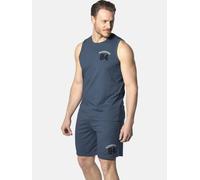 Shorty JAN VANDERSTORM "Kurzer Schlafanzug LANDOGAR", Herren, Gr. 3XL, blau, Obermaterial: 60% Baumwolle CO. 40% Polyester COOLMAX PES(Coolmax)., Homewear-Sets Shorty (85305614-XXXL) blau