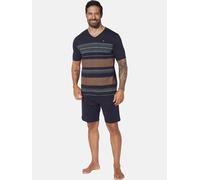 Shorty JAN VANDERSTORM "Kurzer Schlafanzug RUDEWIN", Herren, Gr. XL, blau (dunkelblau), Obermaterial: 100% Baumwolle CO., Homewear-Sets Shorty (95085757-XL) dunkelblau