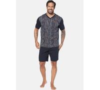 Shorty JAN VANDERSTORM "Kurzer Schlafanzug RUNEBERG", Herren, Gr. L, blau (dunkelblau), Obermaterial: 100% Baumwolle CO., Homewear-Sets Shorty (23565220-L) dunkelblau