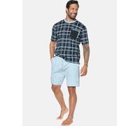 Shorty JAN VANDERSTORM "Kurzer Schlafanzug VIDDAL", Herren, Gr. L, blau, Obermaterial: 100% Baumwolle CO., Homewear-Sets Shorty (51460628-L) blau
