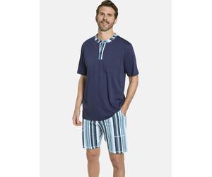 Shorty JAN VANDERSTORM "Kurzer Schlafanzug VILGOT", Herren, Gr. 5XL, blau, Obermaterial: 100% Baumwolle CO., Homewear-Sets Shorty (60507366-5XL) blau