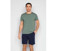 Shorty JOOP "Core", Herren, Gr. XXL, grün (duck grün, schwarz sapphire), Jersey, Obermaterial: 95% Baumwolle, 5% Elasthan, bequem kurz, Rundhals, Homewear-Sets Shorty, mit kurzem Arm und Rundhalsaussc