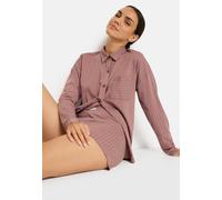 Shorty LSCN BY LASCANA, Damen, Gr. 48/50, braun, gestreift, Single Jersey, Obermaterial: 50% Baumwolle, 50% Viskose, oversize hüftbedeckend, eingesetzt Manschette, Homewear-Sets Shorty, mit Streifendr