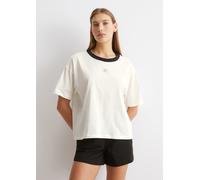 Shorty MARC O'POLO, Damen, Gr. L, weiß, Jersey, Obermaterial: 100% Baumwolle, kurz, Rundhals, Homewear-Sets Shorty, Kurzarm, Rundhalsausschnitt (69043203-L) weiß