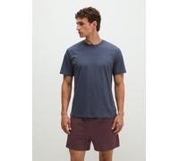 Shorty MARC O'POLO, Herren, Gr. XL, braun (blau gestreift, pflaume), Jersey, Obermaterial: 100% Baumwolle, bequem kurz, Rundhals, Homewear-Sets Shorty (26668828-XL) blau gestreift, pflaume