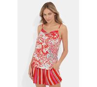 Shorty-Set mit Spagettiträgern rot 46 kurz