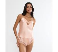 Shorty TRIUMPH "A Weekend to Remember PSW", Damen, Gr. 46, porcelain, Satin, Obermaterial: 100% Polyester, bequem kurz, V-Ausschnitt, Homewear-Sets Shorty, weich und sinnlich (99060102-46) porcelain