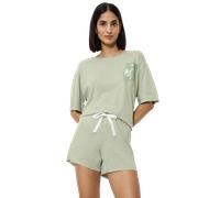 Shorty TRIUMPH "Endless Comfort PSK 10 CO/MD", Damen, Gr. 44, grün, Single Jersey, Obermaterial: 50% Baumwolle, 50% Modal, bequem kurz, Rundhals, Homewear-Sets Shorty, atmungsaktiv, weich (29374400-44