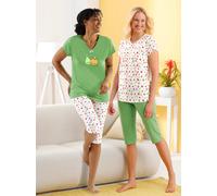 Shorty WÄSCHEPUR, Damen, Gr. 48/50, rot (apfel, weiß, bedruckt), 100% Baumwolle, Homewear-Sets Shorty (91988965-48) apfel, weiß, bedruckt