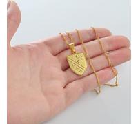 SHOUJIQQ Karte Der Bosnier Anhänger Halsketten - Frauen Männer Charm Maps Schlüsselbeinkette Schmuck, Ethnische Hip Hop Country Flag Halskette Für Pullover Dünne Kette, Gelb,45C