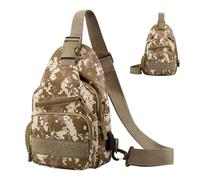 Shoulder Sling Backpack, Waterproof Outdoor Utility Bag, Adorable Daily Use Sling Bags, Portable Storage Pouch for Camping, Travel, Walking, Gear, Men, Black, Camouflage, Khaki