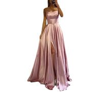 shownicer Kleider Damen Abschlusskleid Off Shoulder Elegant Hochzeit Vintage A-Linie Partykleid Lang Abendkleider Schlitz Cocktailkleid Festkleider Brautkleid Abiball Geburtstag Kleid