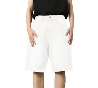 shownicer Shorts Herren Jorts Kurze Baggy Jeans Y2K Baggy Jungs Hip Hop Skater Hose Denim Shorts Jeansshorts Bermuda Jeans Shorts Sommer Kurze Jeanshose A Weiß M