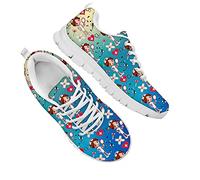 Showudesigns Shoes Nurse SchnüRer Sportschuhe Sneaker Mode Weiblich Damen-Straßenlaufschuhe Komfort Sport Jogging Schuhe Gymnastic Tennisschuhe Schwesternschuhe Blau 37
