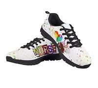 Showudesigns Sneaker Damen Nurse SchnüRer Sportschuhe Mode Weiblich Damen-Straßenlaufschuhe Komfort Sport Jogging Gymnastic Tennisschuhe Schwesternschuhe 39 Weiß