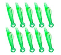 SHPUJUN 10 Stück Grüne Nadeleinfädler aus Kunststoff im Fisch-Design - Hochwertige Einfädelhilfe für Nähmaschinen, Handnähen und Nähnadeln mit Federtechnik (Wiederverwendbar)