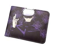 Shqncoh Anime Jujutsu Kaisen Staffel 2 Brieftasche Kurze Bifold Leder Geldbörse Zubehör Cosplay Requisiten Halloween, Mehrfarbig, Satoru Gojo