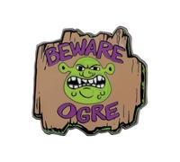 Shrek Anstecknadel "Beware Ogre", limitierte Auflage, offizielles Lizenzprodukt, Emaille, individuell nummeriert, Gummiverschluss