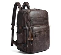 Shrrie Laptop-Rucksack für Frauen,Eleganter Tagesrucksack PU-leder Computer Rucksäcke passt 16" Laptop, wasserdicht Lehrer Krankenschwester Casual Daypack für Weekender Camping Reisen