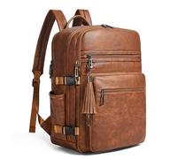 Shrrie Laptop-Rucksack für Frauen,Eleganter Tagesrucksack PU-leder Computer Rucksäcke passt 16" Laptop, wasserdicht Lehrer Krankenschwester Casual Daypack für Weekender Camping Reisen