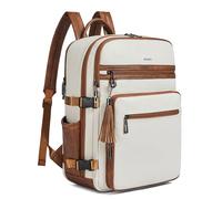Shrrie Laptop-Rucksack für Frauen,Eleganter Tagesrucksack PU-leder Computer Rucksäcke passt 16" Laptop, wasserdicht Lehrer Krankenschwester Casual Daypack für Weekender Camping Reisen