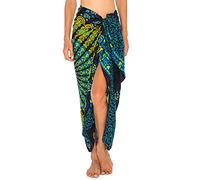 SHU-SHI Sarong Damen Pareo Strandtuch & Wickelrock lang leichtes Boho Mandala Bikini Cover-Up