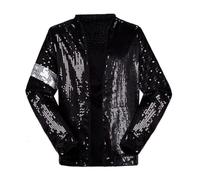 Shuanghao Männer Frauen Kostüme Anzugjacken für Erwachsene Tänze Retro Modische Fashion Personalisierte Soft Bequeme Casual Top Kleidung für Männer Frauen Schwarz