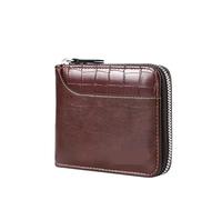 SHUIXIAYUE Herren-Geldbörse aus Leder, luxuriös, mit Reißverschluss, Kartenhalter mit Münzfach, weiß, Einheitsgröße