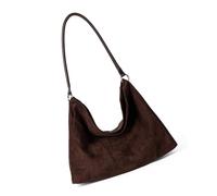 Shurhome Koreanische Stile Retro Umhängetasche, leichte Wildleder Unterarm Geldbörse, modische Handtasche für Alltagsoutfit, unverzichtbare modische Alltagshandtasche