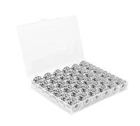 Shwdsy 36 Stück Nähmaschinen Zubehör, Metall Nähen Zubehör, mit Transparenter Spulenkapsel Nähgarn Aufbewahrung, Innendurchmesser 7 mm, für Näharbeiten und DIY-Projekte